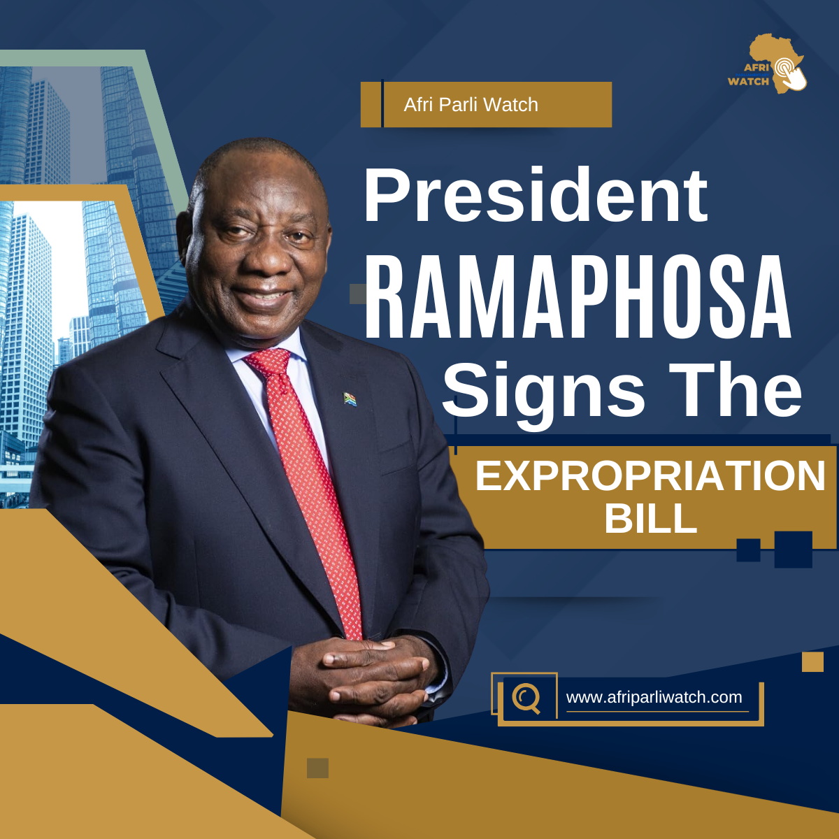 President Cyril Ramaphosa signs the expropriation bill